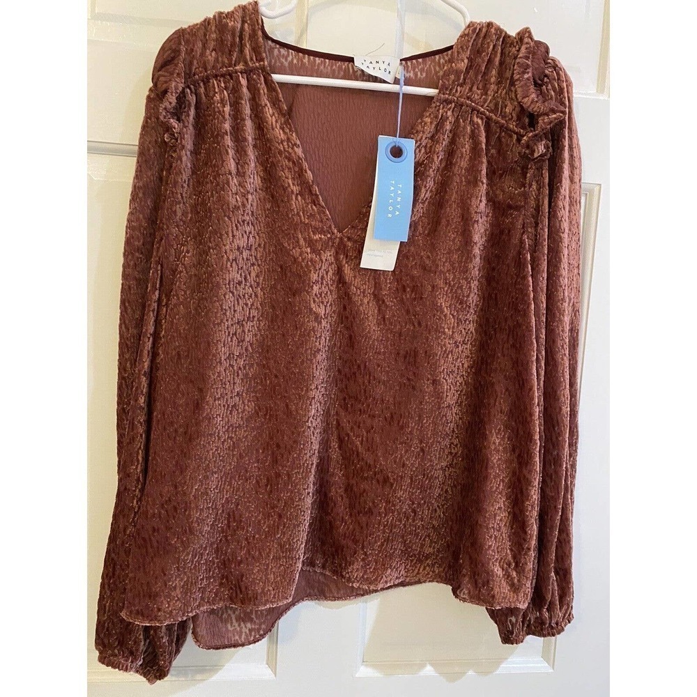 Tanya Taylor Lucy Top Crushed Velvet Size Large MSRP $365 NWT Sold Out!!